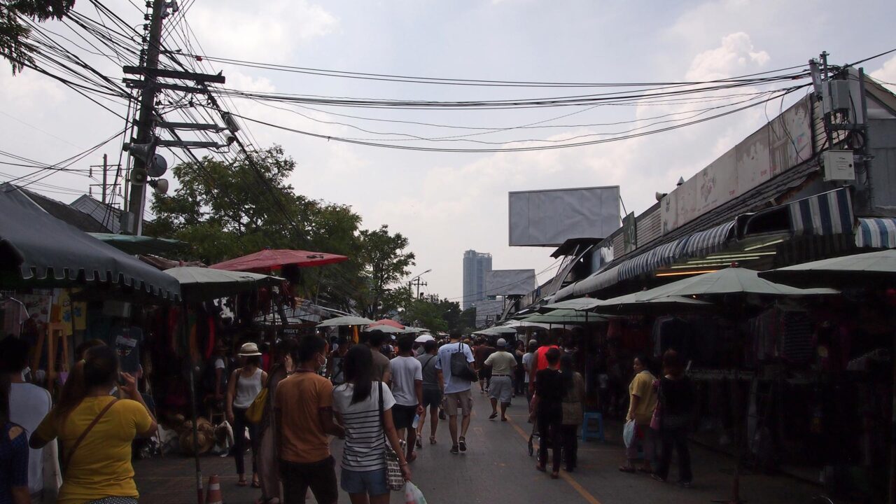 Main street of the Chatuchak Market, Bangkok, Thailand