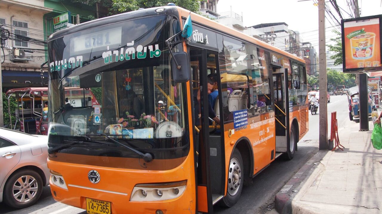 One of the countless buses in Bangkok