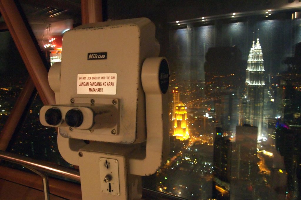One of the spyglasses on the Observation Deck