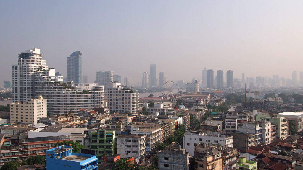 The skyline of Bangkok in day time