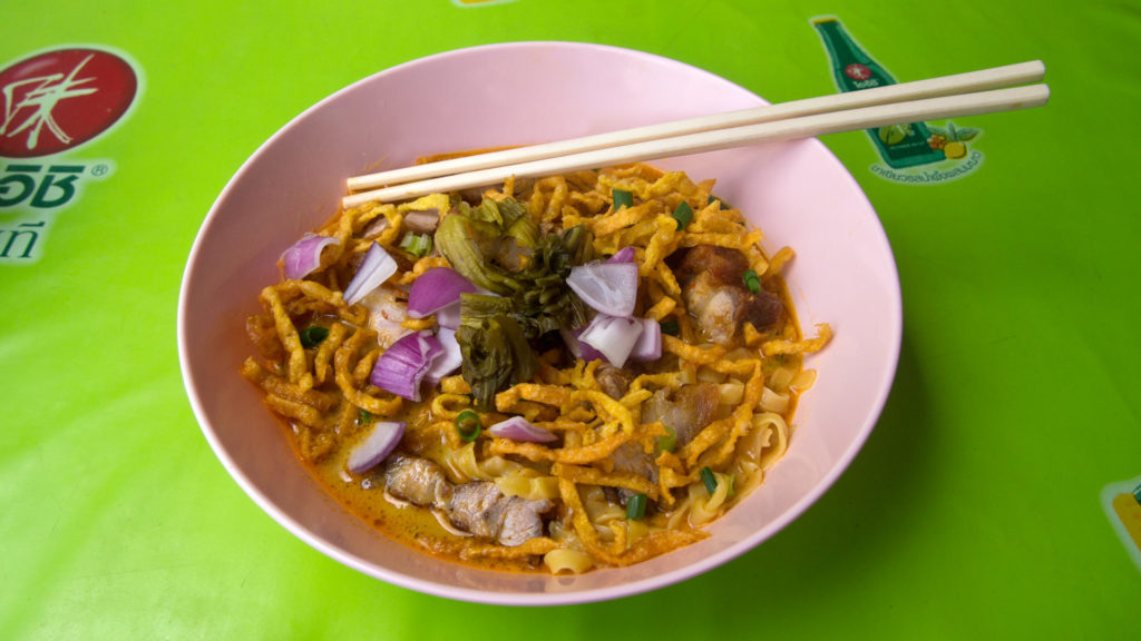Khao Soi, curry noodle soup - a northern specialty in Chiang Mai