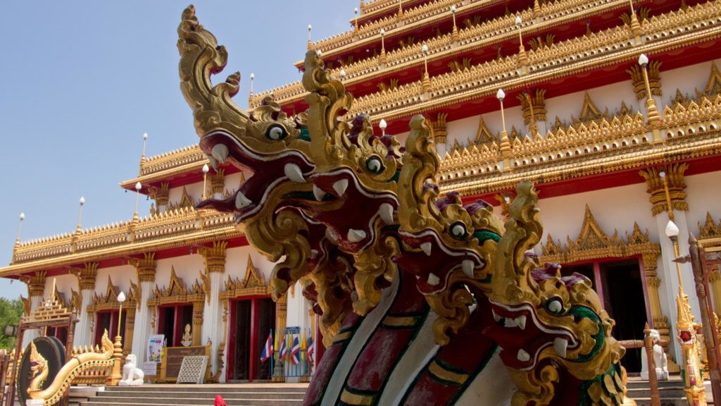 Drachenstatue im Wat Nong Waeng, Khon Kaen