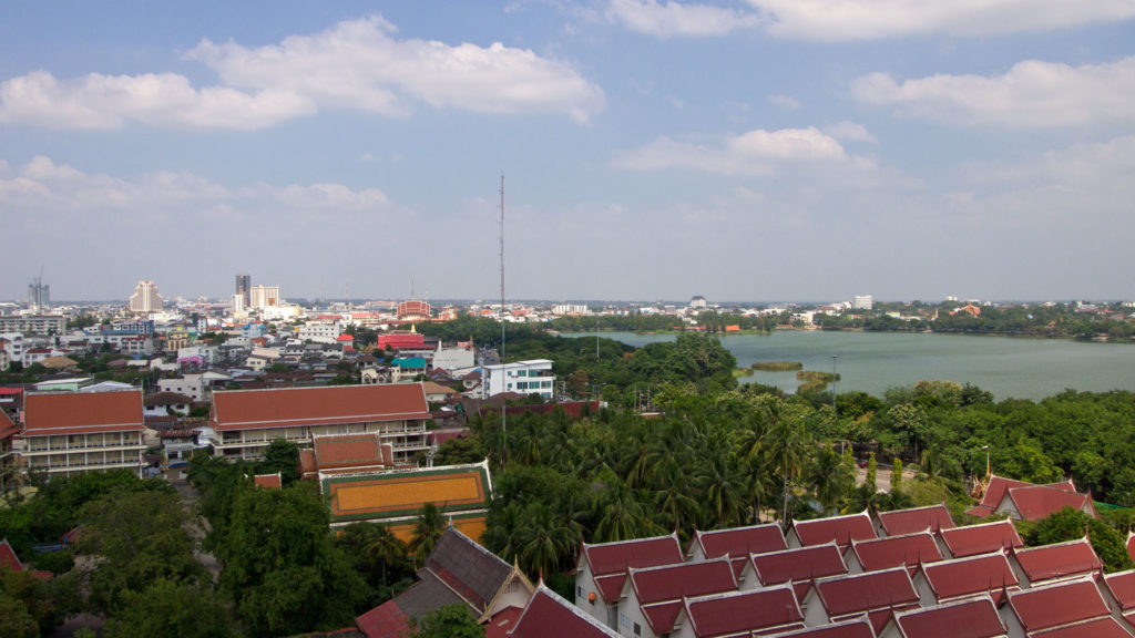 Die Aussicht über Khon Kaen von Wat Nong Waeng