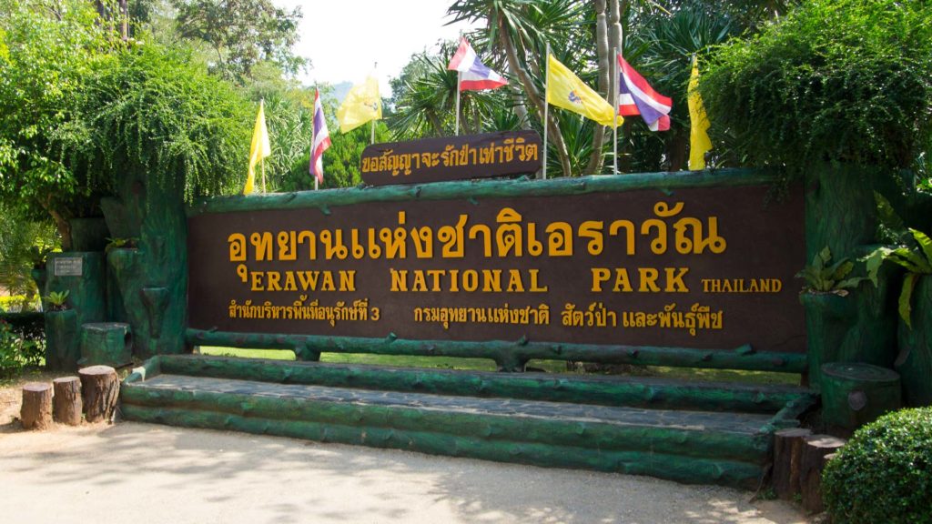 Eingang zum Erawan Nationalpark, Thailand