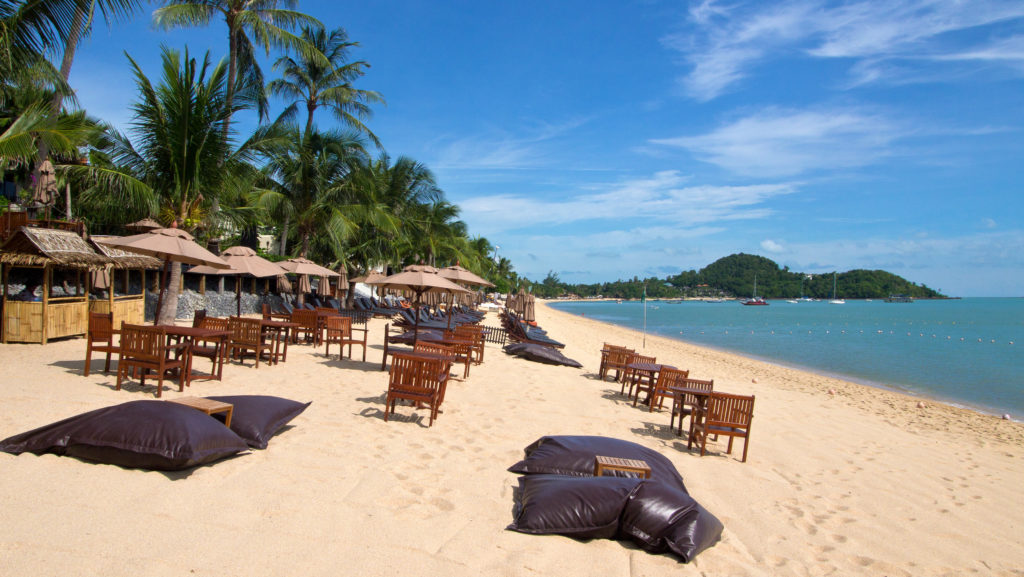 Der Strand von Bophut am Anantara Bophut Resort & Spa, Koh Samui