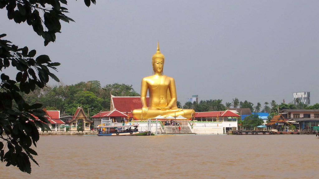 The Wat Bang Chak seen from Koh Kret, Nonthaburi, Bangkok