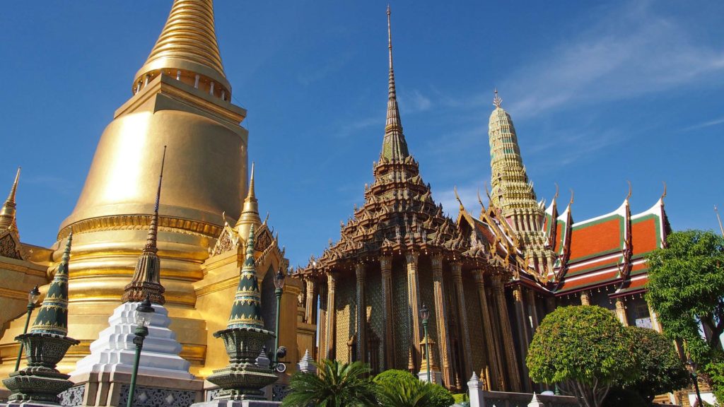 Der Wat Phra Kaeo im Königspalast von Bangkok