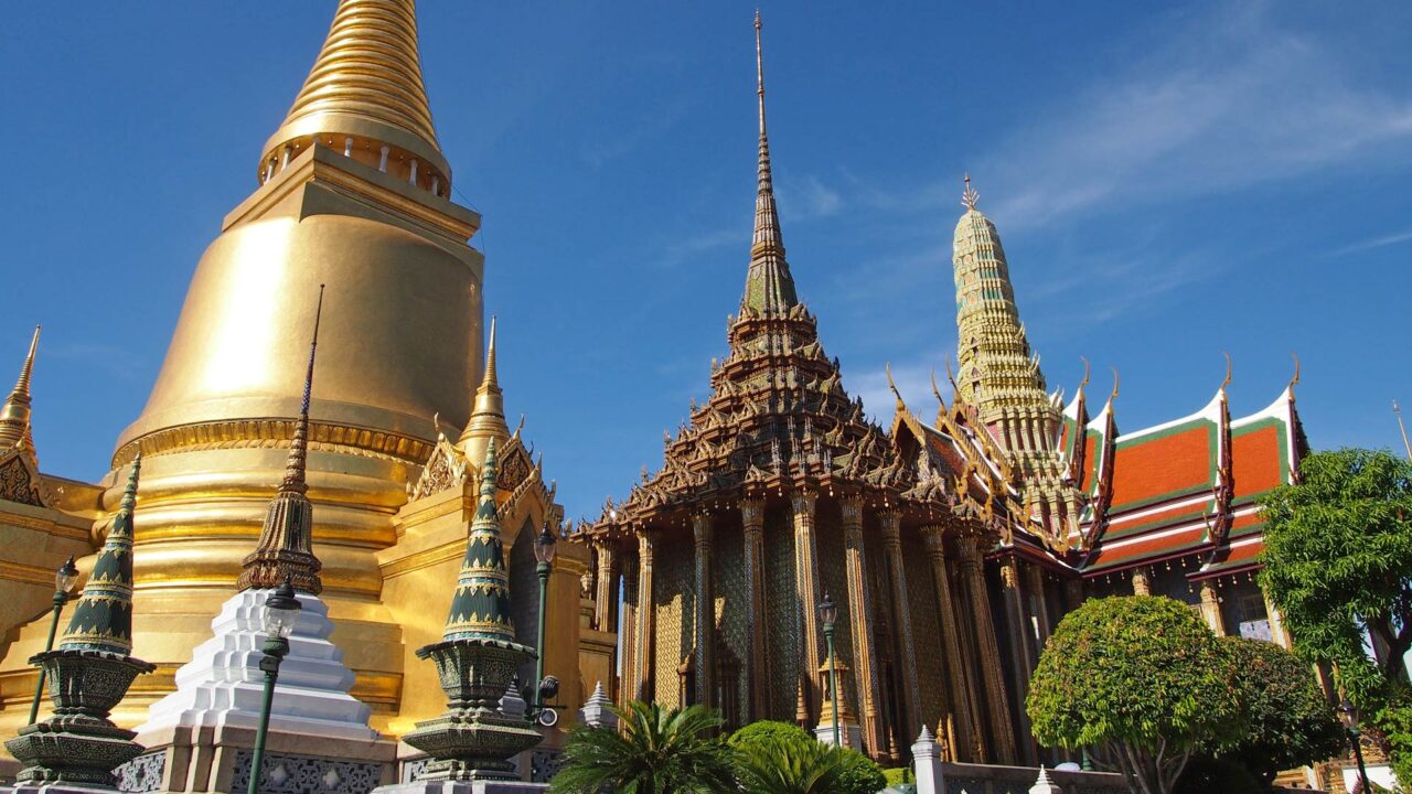 Der Wat Phra Kaeo im Königspalast von Bangkok