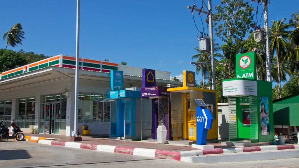 Geldautomaten/ATMs auf Koh Phangan in Thailand