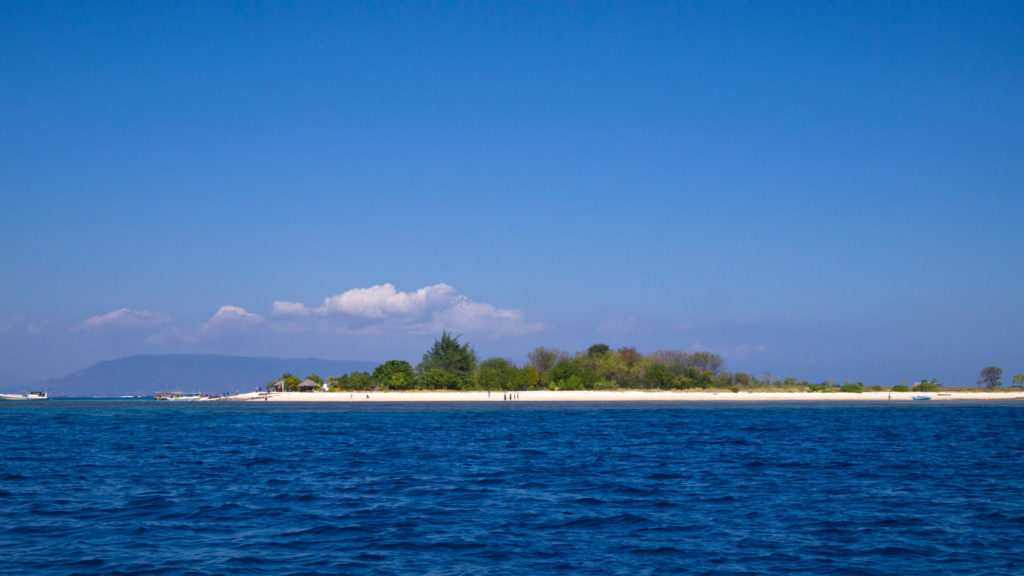 Ausblick vom Boot auf Gili Kondo, Lombok