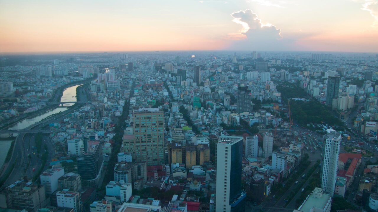 View from the Saigon Skydeck at the city, Ho Chi Minh City