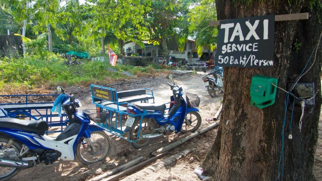 Motorradtaxi auf Koh Mook, Trang