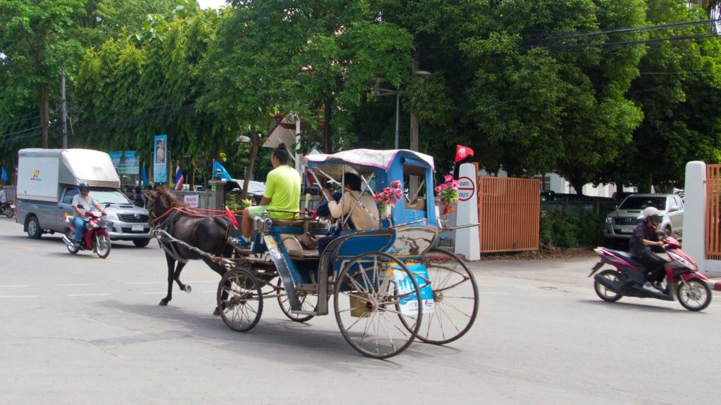 Horse-drawn carriage in Lampang