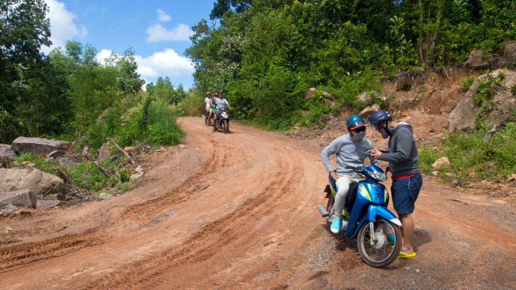 Abenteuerliche Straßen auf Phu Quoc, Vietnam