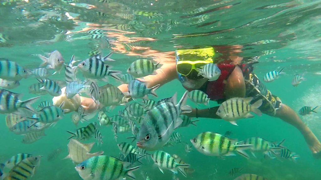 Marcel while snorkeling in front of Koh Taen, Thailand