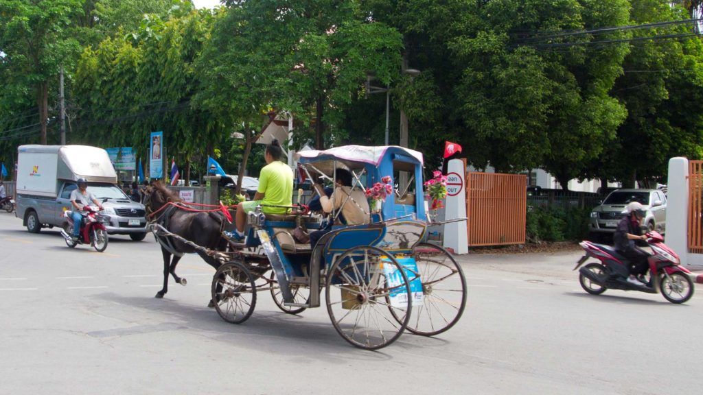 Pferdekutschen in Lampang, Thailand