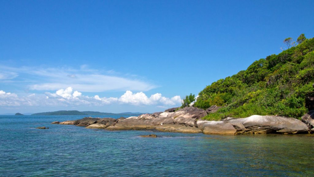 The Ganh Dau Cape with a view at Cambodia, Phu Quoc, Vietnam
