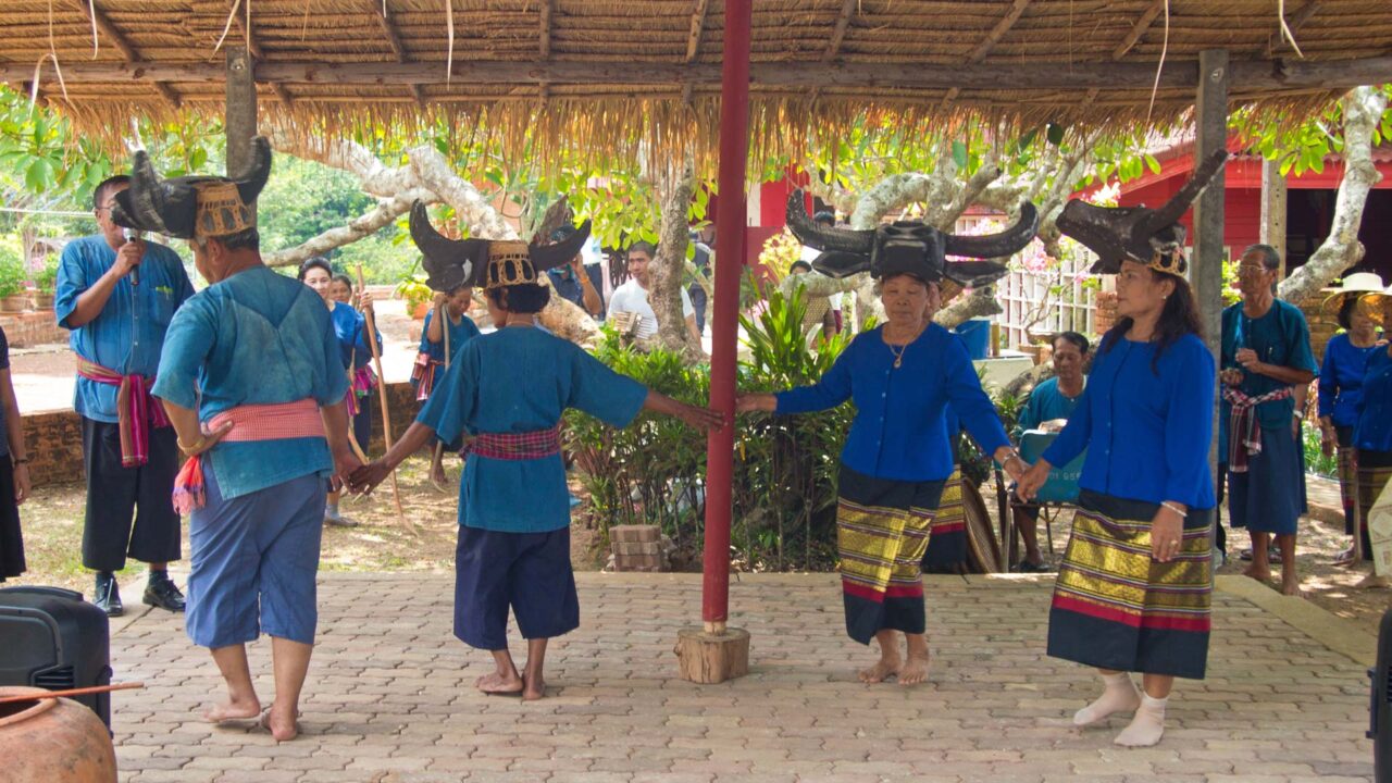 Harvest dance at the Wang Suan Ban Folk Museum, Chantaburi