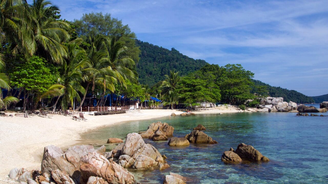 Beach at Coral View Island Resort on Perhentian Besar