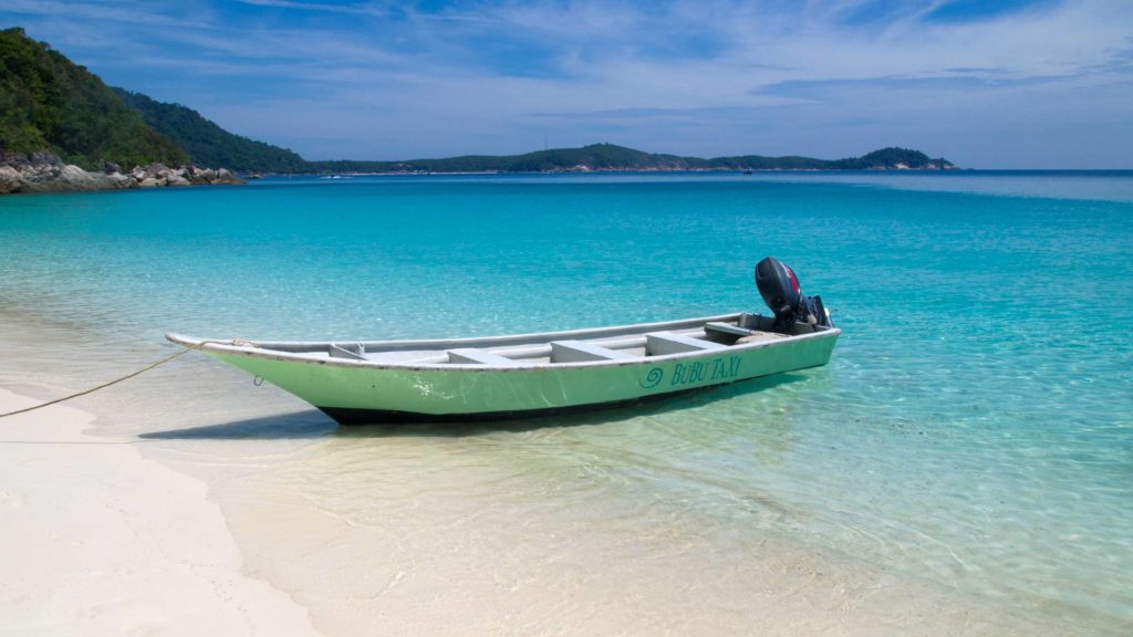 A typical small water taxi on the Perhentian Islands