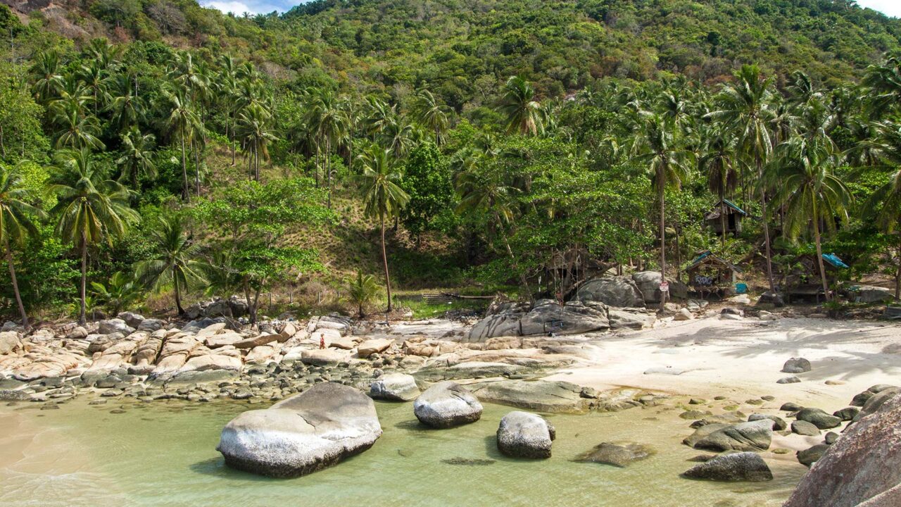 Aussicht auf die Bucht des Haad Thong Reng auf Koh Phangan