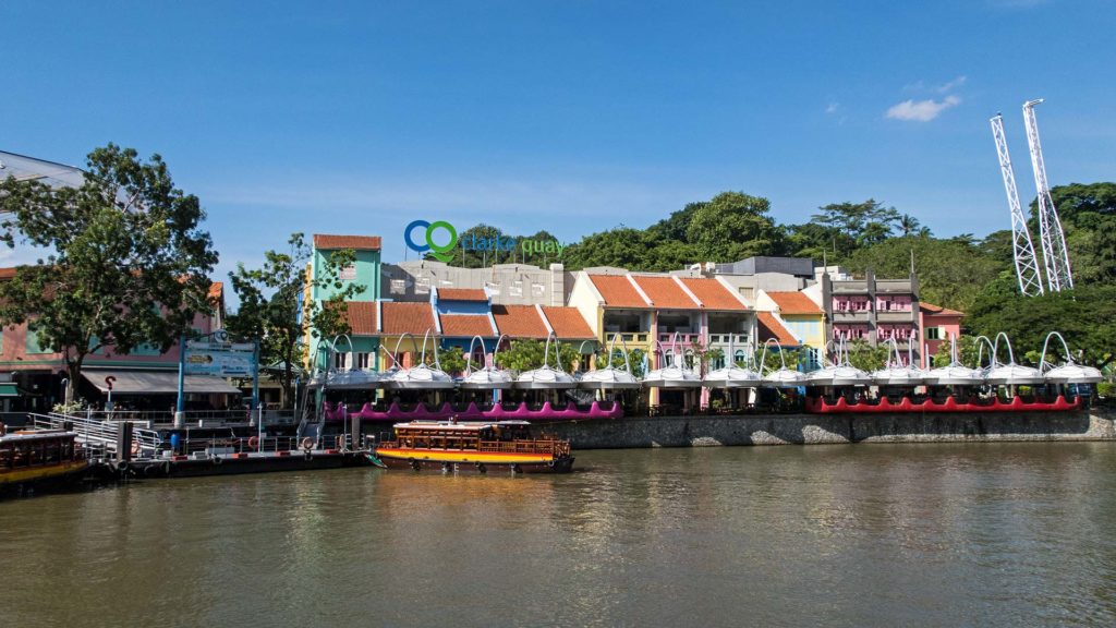 The Clarke Quay at the banks of the Singapore River