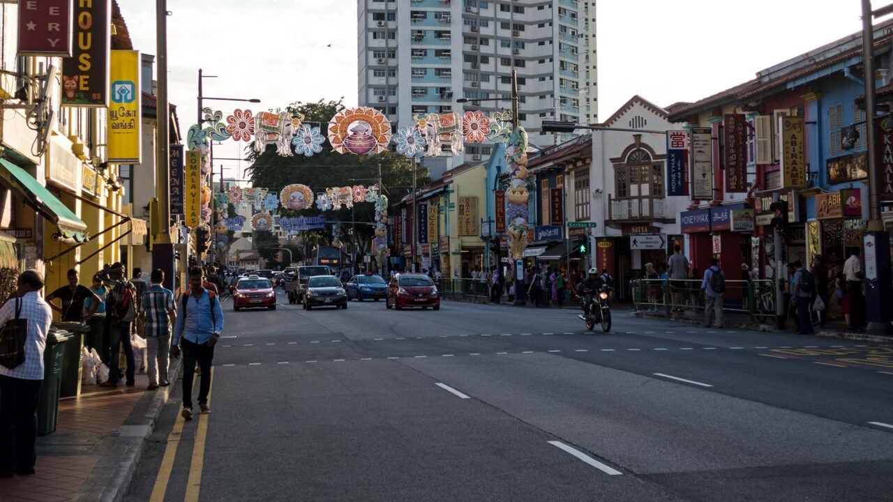 Straße in Singapurs Little India