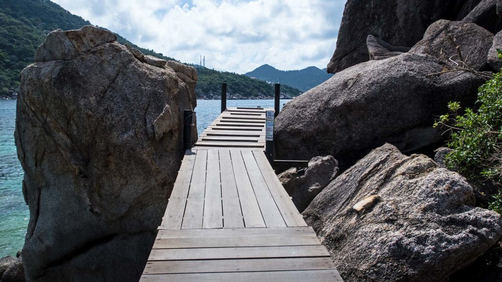 The way to the viewpoint of Koh Nang Yuan