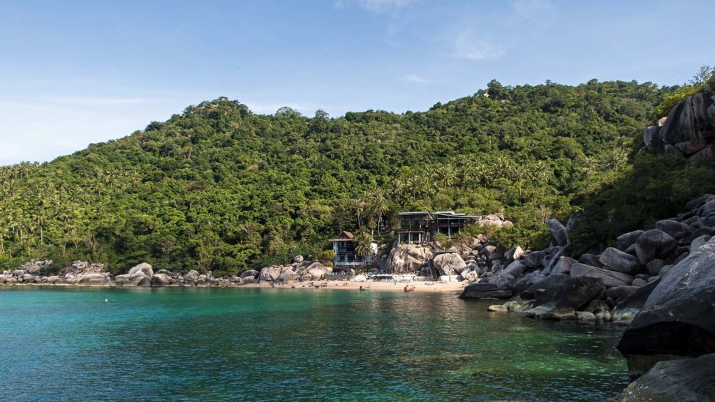 The hidden Mango Bay in the north of Koh Tao