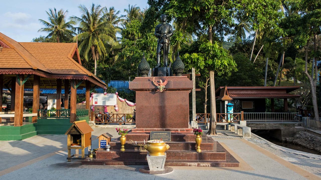The King Rama V Monument on Sairee Beach of Koh Tao