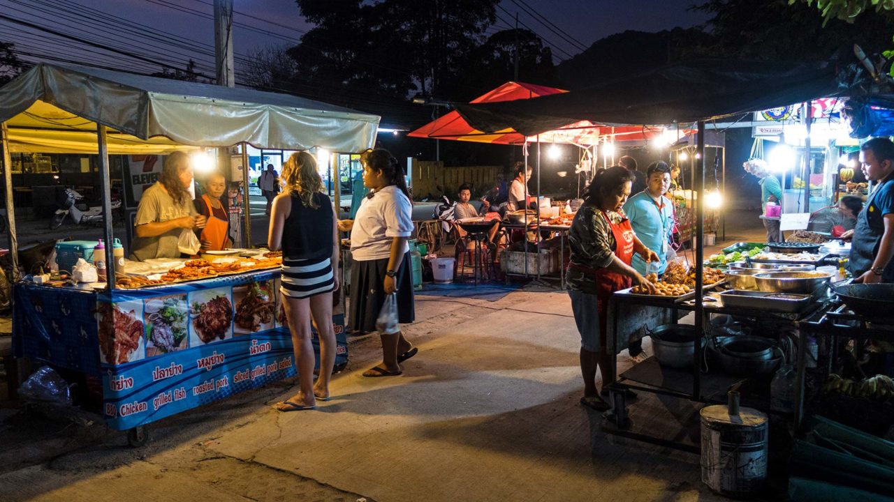 The small night market of Koh Tao