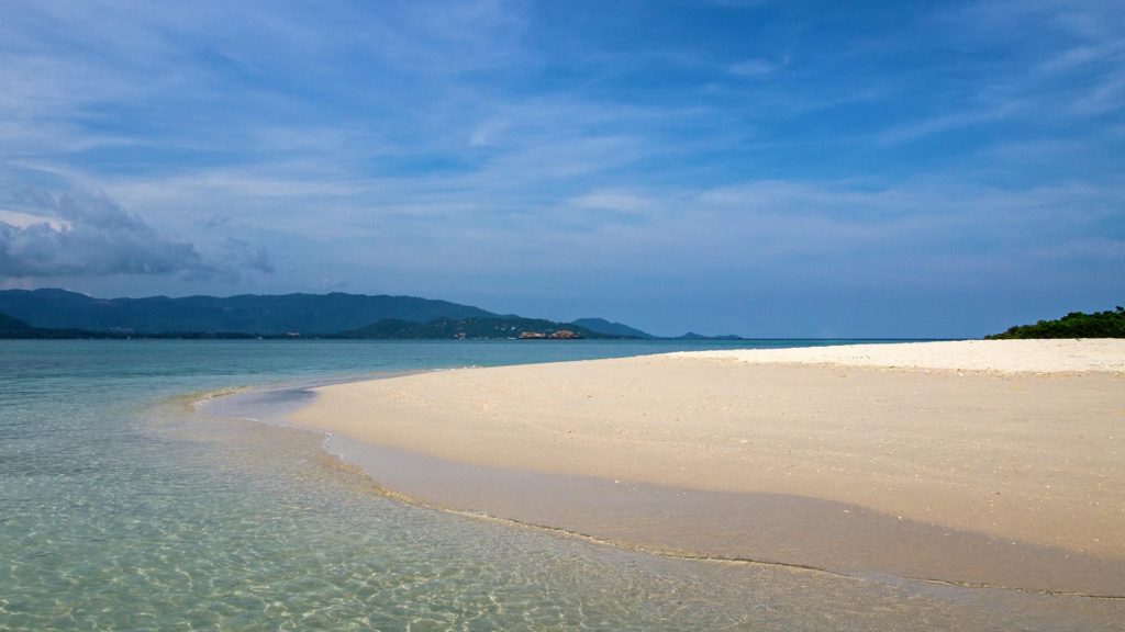 The beach on Koh Madsum off the coast of Koh Samui