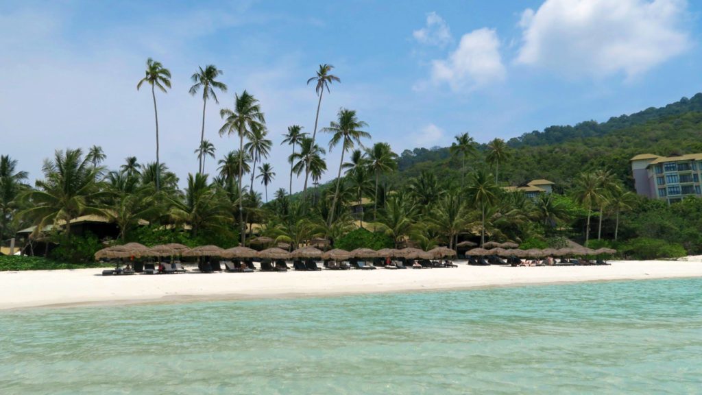 Strand am The Taaras Beach & Spa Resort auf Redang Island, Malaysia