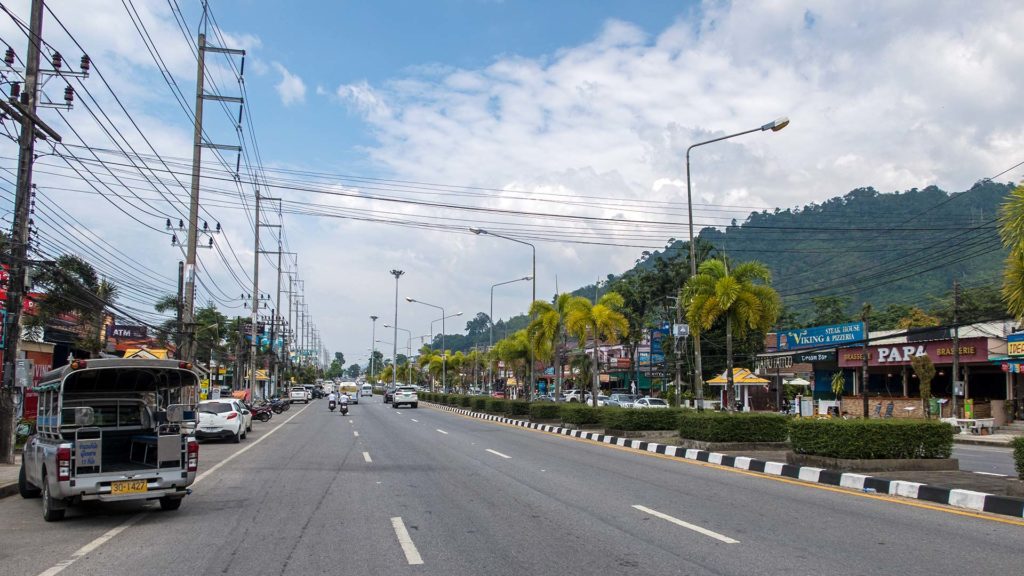 Main road through Khao Lak in Bang La On