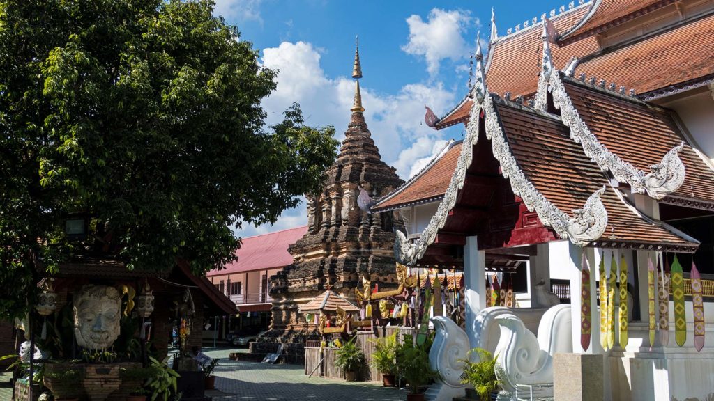 Der Wat Jetlin in Chiang Mai, im Norden Thailands