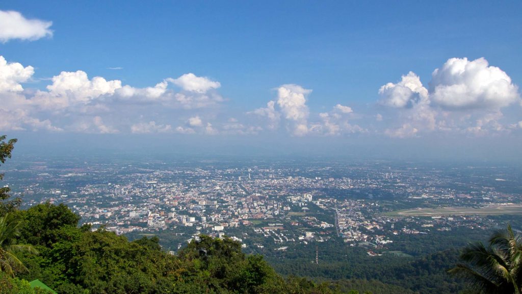 The view from Doi Suthep over Chiang Mai