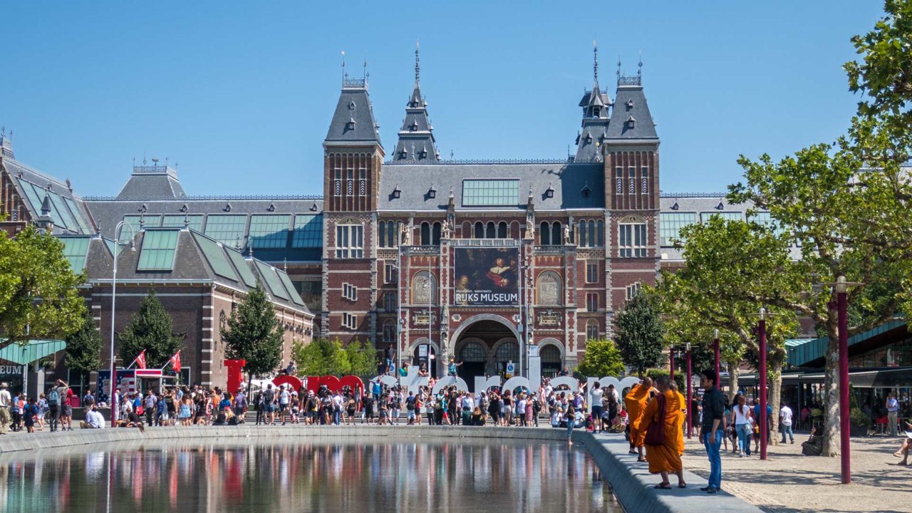 Das Rijksmuseum und der I amsterdam Schriftzug