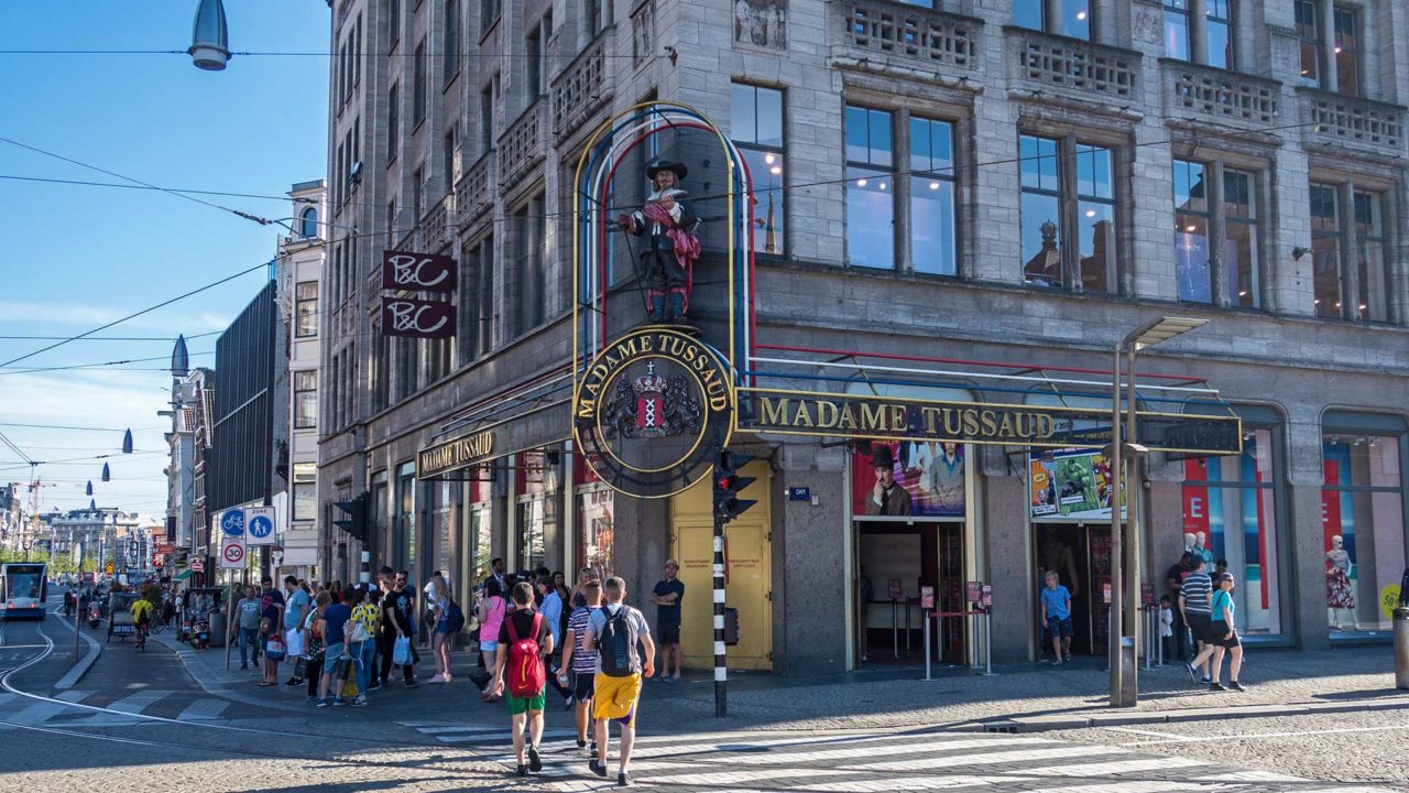 The famous Madame Tussaud wax museum in Amsterdam