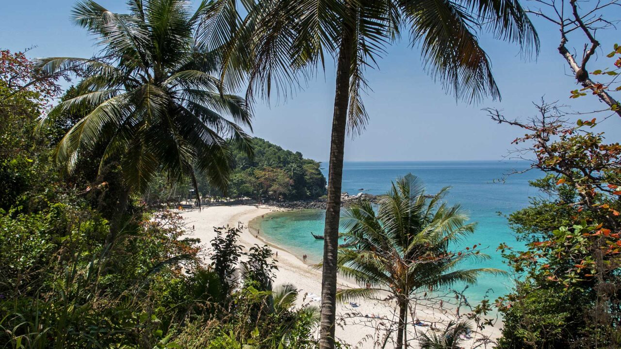 View over beautiful Freedom Beach on Phuket