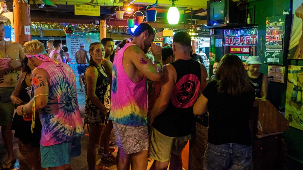 Pre-party at the Jaya Hostel before the Full Moon Party on Koh Phangan
