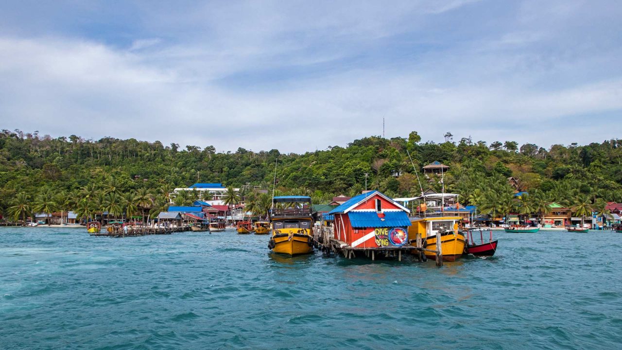Hafen im Koh Touch Village auf Koh Rong