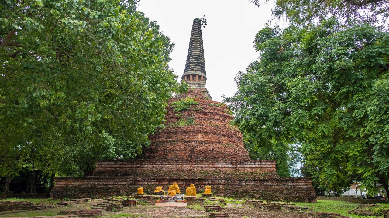 Chedi des Wat Khunsan in der Stadt von Ayutthaya