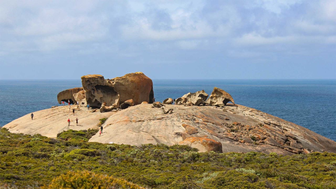 Die Remarkable Rocks Steinformation auf der Kangaroo Island in Australien