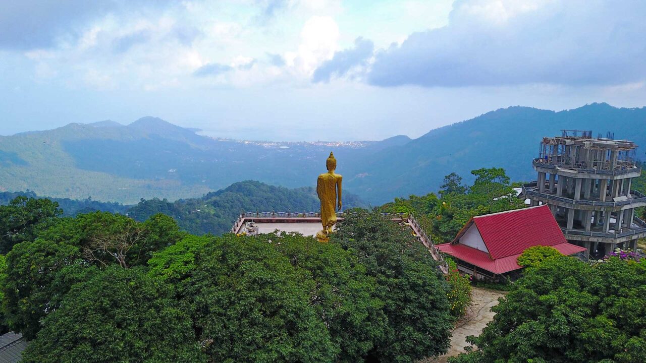 Aussicht vom Khao Pom/Wat Teepangkorn auf Lamai, Koh Samui