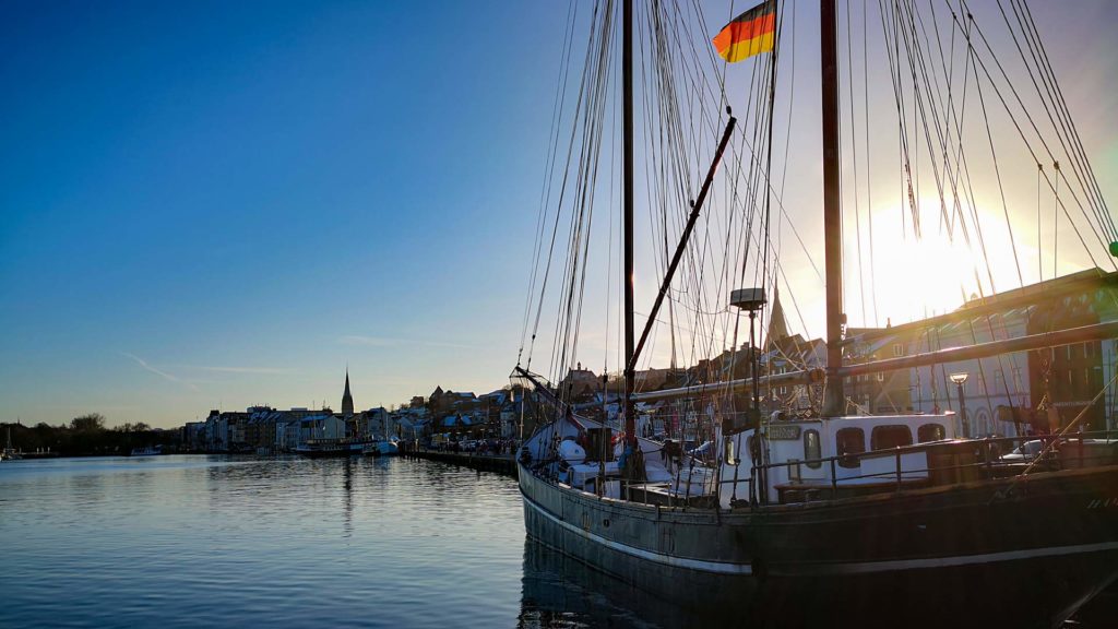 Sonnenuntergang am Flensburger Hafen