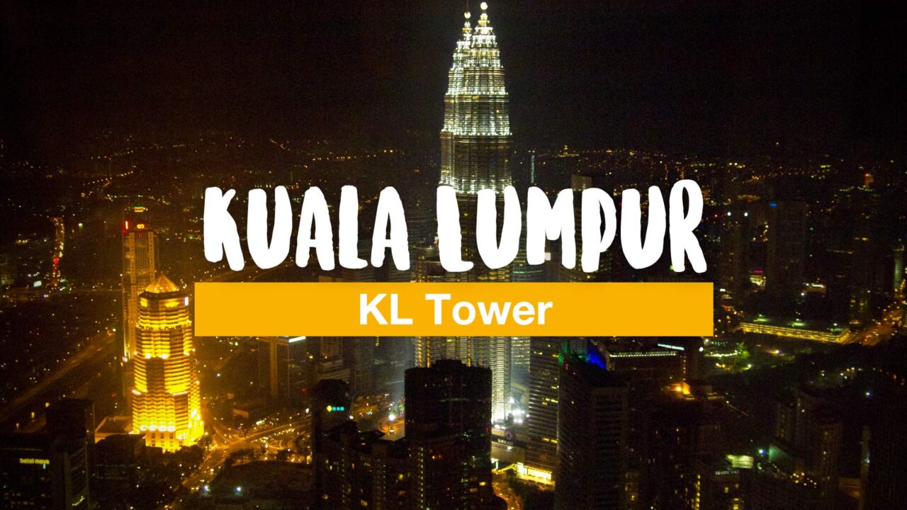 Above the roofs of Kuala Lumpur - the KL Tower at night