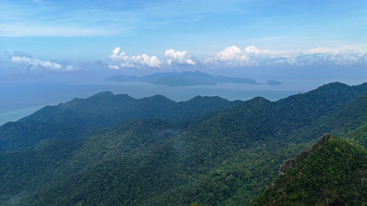 Aussicht von der Aussichtsplattform auf Thailand von Langkawi