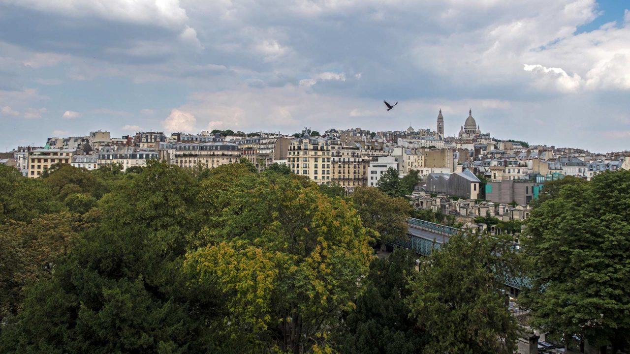 View of Montmartre in Paris from the Ibis Hotel