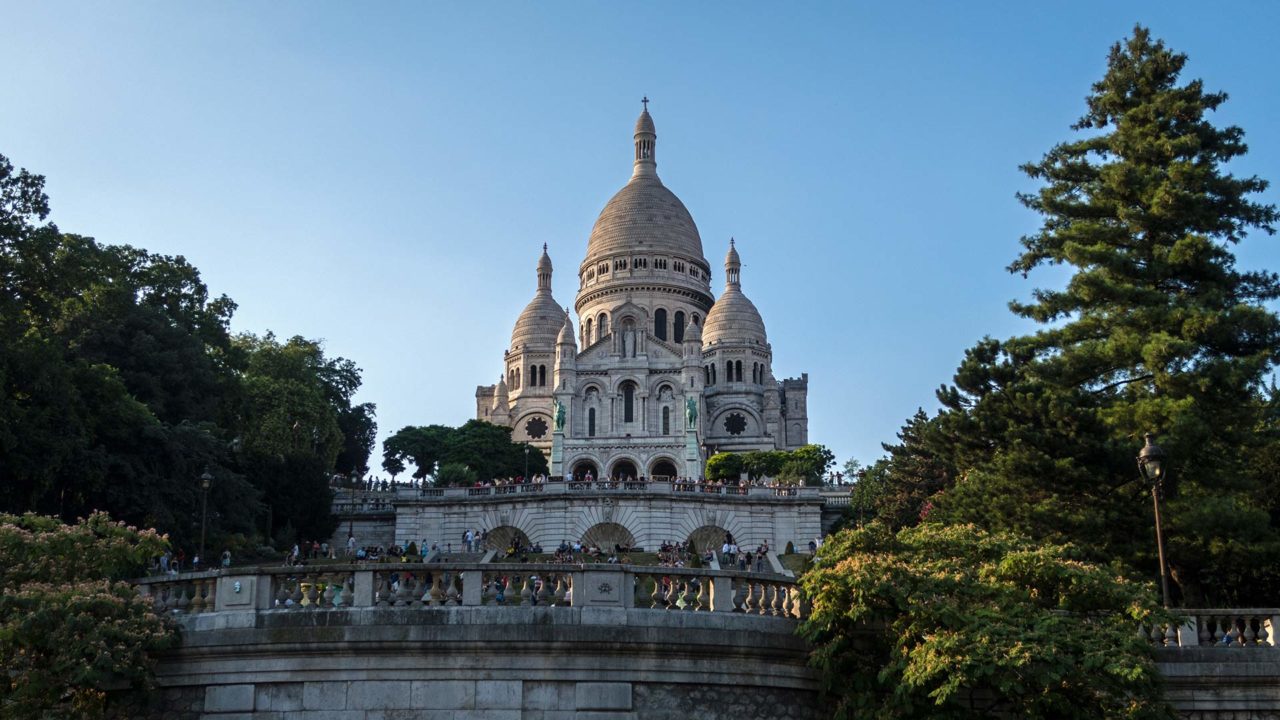 The Sacré Cœur church in the Montmartre district of Paris