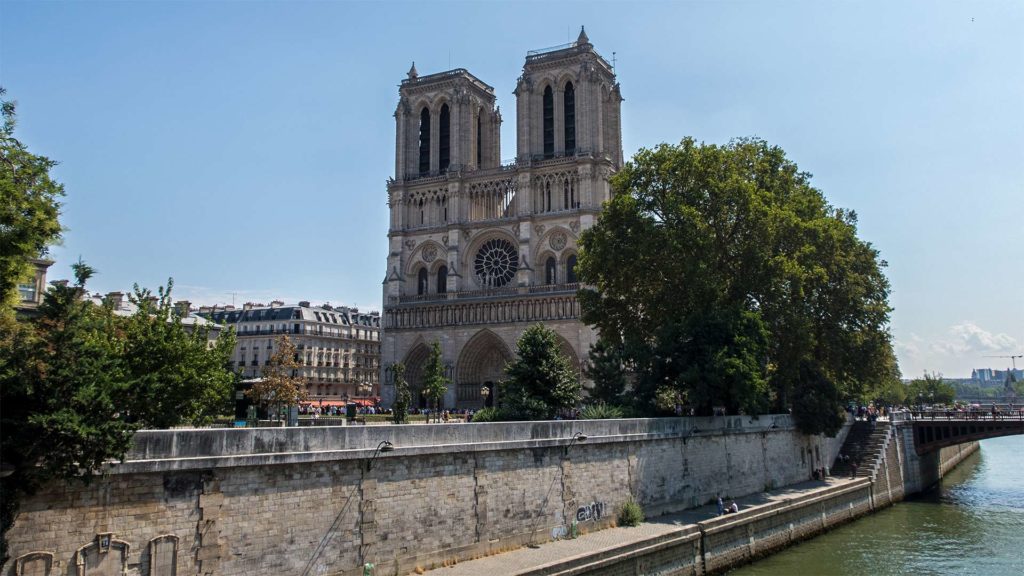 Die berühmte Kathedrale von Notre Dame